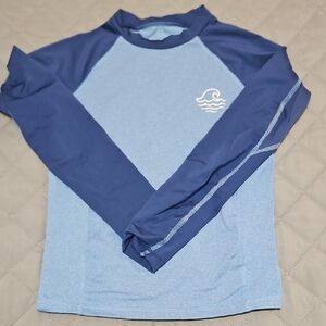 Art Class Navy and Light Blue Top